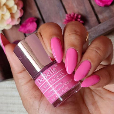 Debelle Gel Nail Polish Strawberry Souffle' (Bubblegum Pink Nail Paint)|Non Uv - Glossy Finish |Chip Resistant | Seaweed Enriched Formula| Long Lasting|Cruelty And Toxic Free| 8Ml